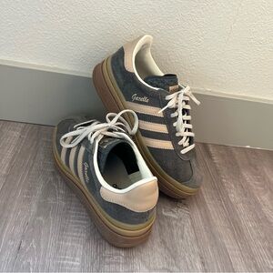 Adidas Gazelle Gray and Cream Sneakers